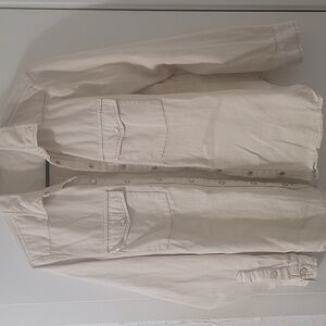 Anthropologie Pilcro Cream Button-Up Shirt Size XS